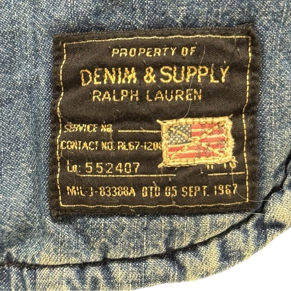 Denim & Supply Insulated Down Feather Denim Jacket Workwear Men’s XL - Picture 9 of 10